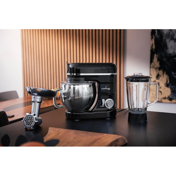 Lehmann Universal Kitchen Machine 3-in-1 Set | Stand Mixer with Planetary Mixing System | Multifunctional Kitchen Machine with Meat Grinder | Includes 1.5L Juice Extractor and 5L Stainless Steel Bowl