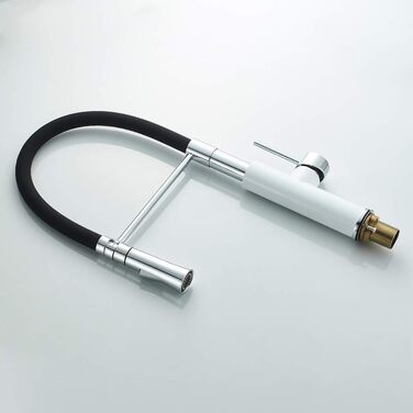 Кухонний змішувач Ibergrif з душем, чорний, з гнучким виливом