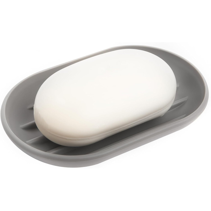 Тримач для мила Umbra Touch овальної форми з м'яким покриттям для ванної кімнати та кухні, білий, 14 x 9 x 2 см