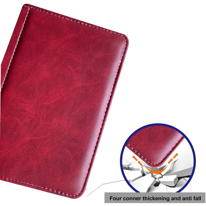 Чохол для Sony PRS-T2/PRS-T1 (6 дюймів), книжкового ридера, з PU-шкіри, червоний