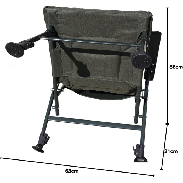 Стілець для риболовлі Cormoran Pro Carp 7200 з підлокітниками, 50x50 см