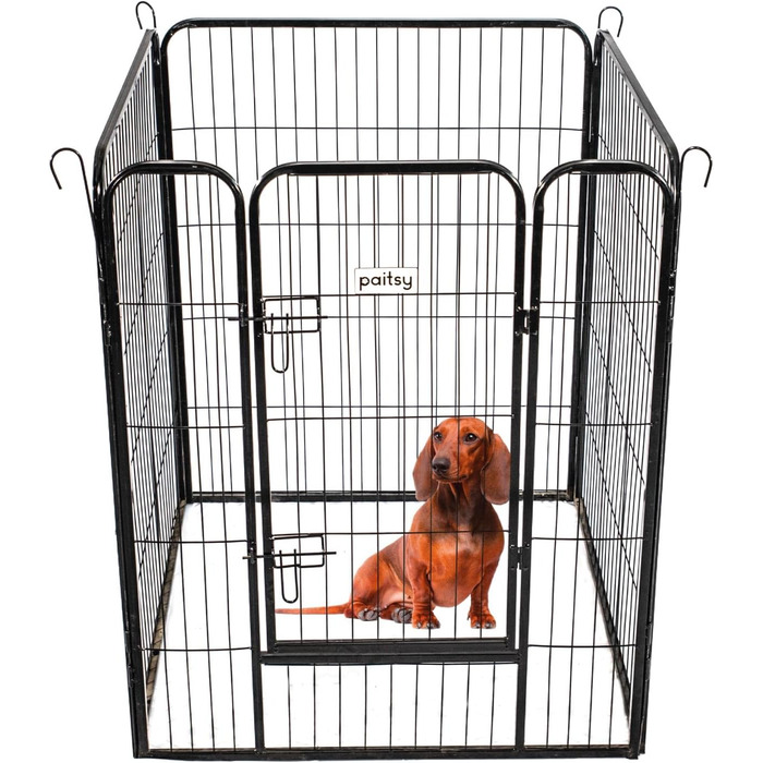 Клітка-вольєр для собак, цуценят та кроликів Gardeo, 80 x 100 x 4 см, 4 панелі, 0,64 м², модульна, для внутрішнього та зовнішнього використання, складана, 5 років гарантія