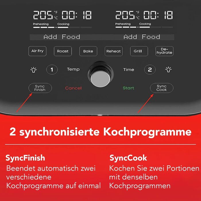 Мультифрітюрниця Instant Vortex Plus 5.7L з ClearCook, 6-в-1, Чорний, 1700W, Сталь з оглядовим вікном, 8L