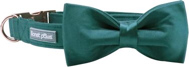 Нашийник для собак Lionet Paws з метеликом - комфортний шовковий нашийник зеленого кольору для маленьких собак, знімний метелик, розмір 25-40 см (L, 1 шт., зелений)
