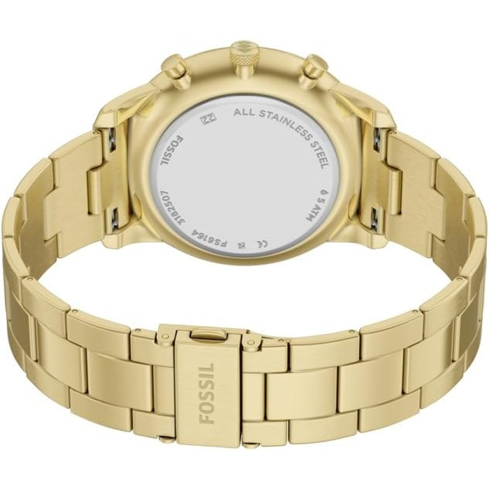 Годинник чоловічий Fossil Neutra Chronograph, кварцовий, з браслетом з нержавіючої сталі (золото та м'ятний)