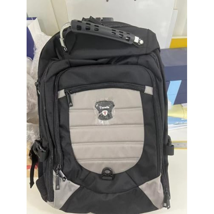 Рюкзак Tzowla для ноутбука 17.3 дюймів, водонепроникний, з USB-зарядкою та TSA-замком (сірий)