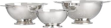 Le Creuset Set of 3 Stackable Saute Pans, Large, Stainless Steel