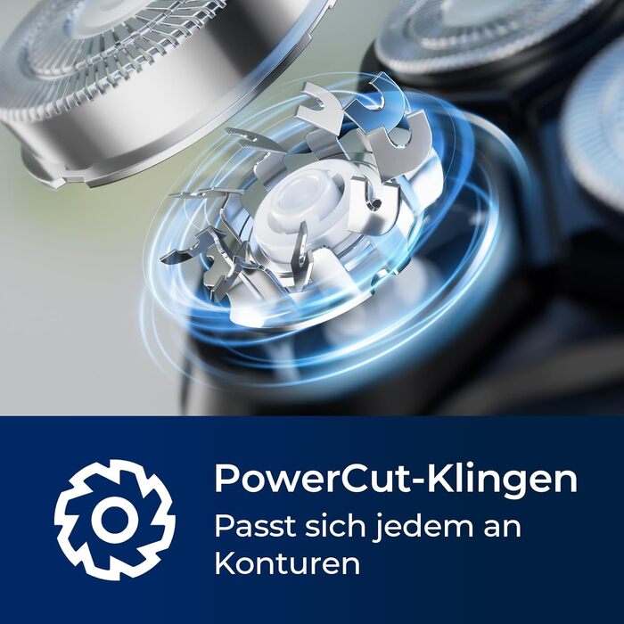 Електричний чоловічий гоління FitSan Rotationsrasierer - IPX7, з тримером, LED-дисплей