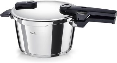 Каструля-скороварка Fissler Vitaquick 4.5 л, Ø 22 см, нержавіюча сталь, 2 режими приготування, Made in Germany, індукційна плита