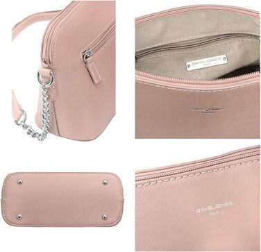 Сумка жіноча David Jones через плече рожева: кросбоді, клатч, вечірня, повсякденна, зі шкіри PU, на ланцюжку