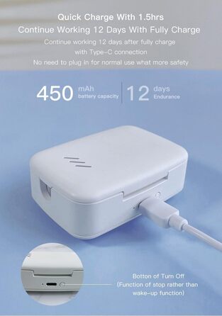TKMARS Toothbrush Sterilizer with UV Light, Toothbrush Holder, Wall-Mounted, 99.9% Sterilization Rate, Dryable, Suitable for Travel and Family Use