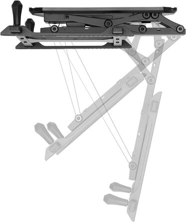 Maclean Tiltable TV Mount for Ceilings & Sloped Roofs - 32-70 Inch TVs, 3m HDMI 2.1a Cable, Remote Control, Up to 35kg, VESA 600x400
