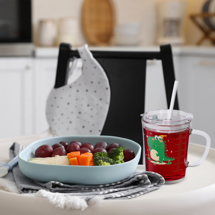 Relaxdays 2-Piece Set of Children's Glasses with Dinosaur Motif