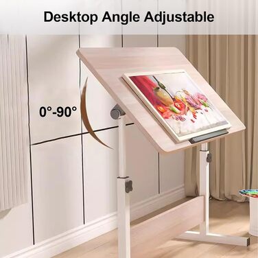 Adjustable Art Desk - Drafting Table with Height & Angle Adjustment for Artists, Home & Office Use