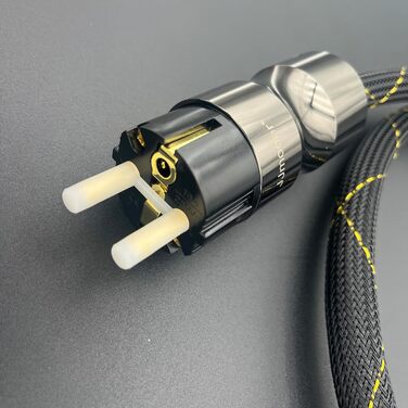 HiFi мережевий кабель живлення 10AWG з феритним кільцем, безкисневий мідний дріт для аудіосистем High-End, 1.5м, чорний