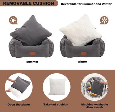 Автокрісло для собак, миється та стійке до плям. Зручне автокрісло для собак середнього розміру (сірий)