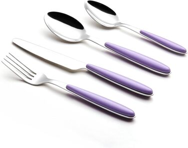 Набір столових приборів Exzact Rostfrei Stahl (нержавіюча сталь) EX07 (Фіолетовий, 16 шт.)