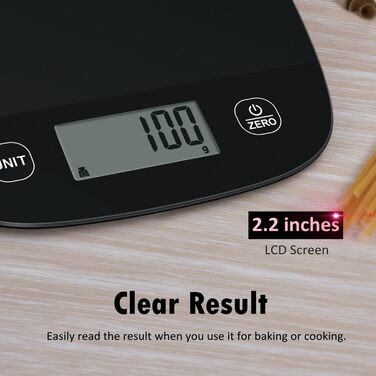 Кухонні ваги Nutri Fit – цифрові, ультратонкі, багатофункціональні, 5 кг, чорний колір