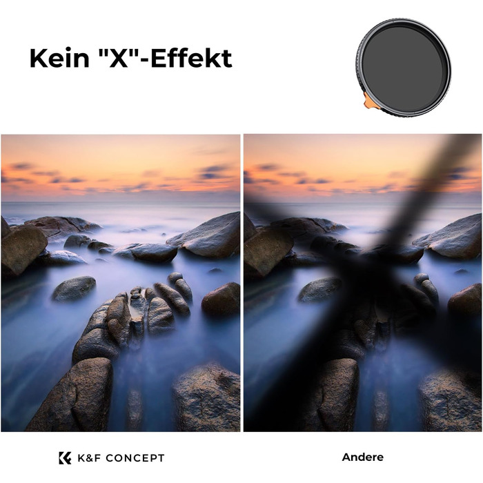 Фільтр нейтральної сірої ND K&F Concept Nano-X True Color Variabler 55mm (ND2-32, 1-5 ступенів)