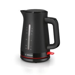 Електричний чайник Bosch MyMoment TWK3M123, 1.7 л, 2400 Вт, чорний матовий, з автовимкненням, захистом від перегріву та індикатором рівня води