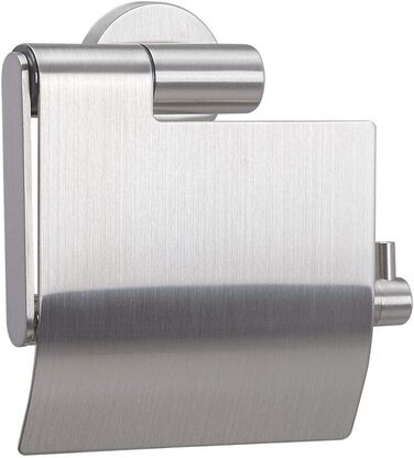 Tiger Boston Stainless Steel Toilet Paper Holder - Wall Mounted, Brushed Finish - Includes Small Boston Hook