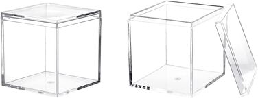 Круглі акрилові контейнери з кришкою, 2 шт, прозорі, 15×2,6 см, органайзер для цукерок, таблеток, намистин, дрібних прикрас