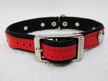 Льорочок для собак Westie, шкіряний, обхват шиї 30-36 см, червоний, новий