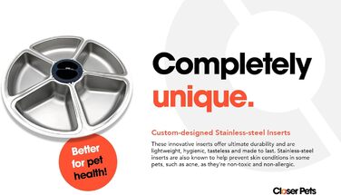 Автомат для годування Closer Pets C500 з таймером – для котів та маленьких собак, 5 мисок, до 330г на порцію, з акумуляторами охолодження, білий