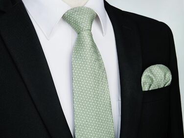 Набір краваток та нагрудних хустинок Enlision для чоловіків: краватка, хустинка, краватенушка. Paisley, в клітинку. Для весілля та ділових зустрічей.