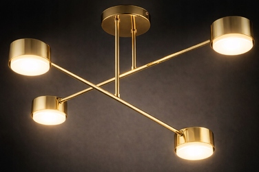 Підвісна люстра Elko-Lighting золота, 4 точки освітлення GX53, сучасний стиль