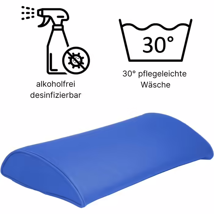 ATC Handels GmbH Lumbar Pillow with Faux Leather Cover 37 x 23 x 7 cm - Neck Support Pillow (green)