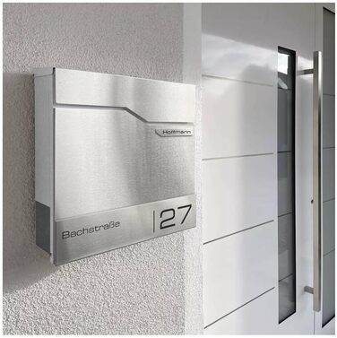 Поштовий ящик Metzler Thobe з нержавіючої сталі, з відділенням для преси та іменним табличкою