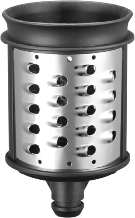KitchenAid KSMVSA + KSMEMVSC Vegetable Chopper Set, Stainless Steel, Silver, White, 7-Piece