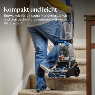 BISSELL PowerWash Compact Pet: компактний вертикальний мийник для килимів та м'яких меблів для видалення плям від тварин, 600W, з кабелем, 4058N