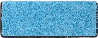 Casa Pura Shaggy Barcelona Stair Treads - 15 Piece Set | Non-Slip, Soft Plush Carpet for Stairs | 65 x 23.5 in | Blue