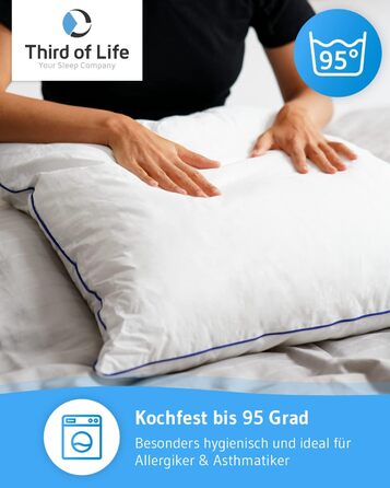 Pillow 80x80 inSPIRO 2-Piece Set, Orthopedic Sleep Pillow from the 2022 Innovation Award Winner, 80 x 80 cm pillow for Side Sleepers, Back Sleepers, Stomach Sleepers, Neck Support Pillow for Allergy Sufferers 80 x 80 - 2-Piece Set