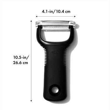 Овочечистка OXO Good Grips з нержавіючої сталі для жульєну, чорна
