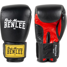 Боксерські рукавички BenLee з натуральної шкіри Fighter Black/Red, 16 oz, одинарні