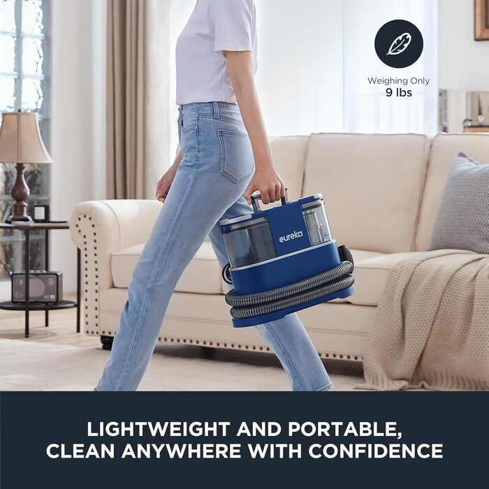 Портативний пилосос для чищення килимів та м'яких меблів EUREKA NEY100, видалення плям від тварин, 1.4 л резервуар для води