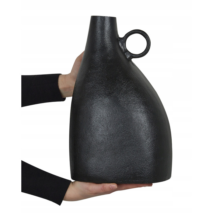 Декоративна металева ваза NARBADA, 36 см, чорна