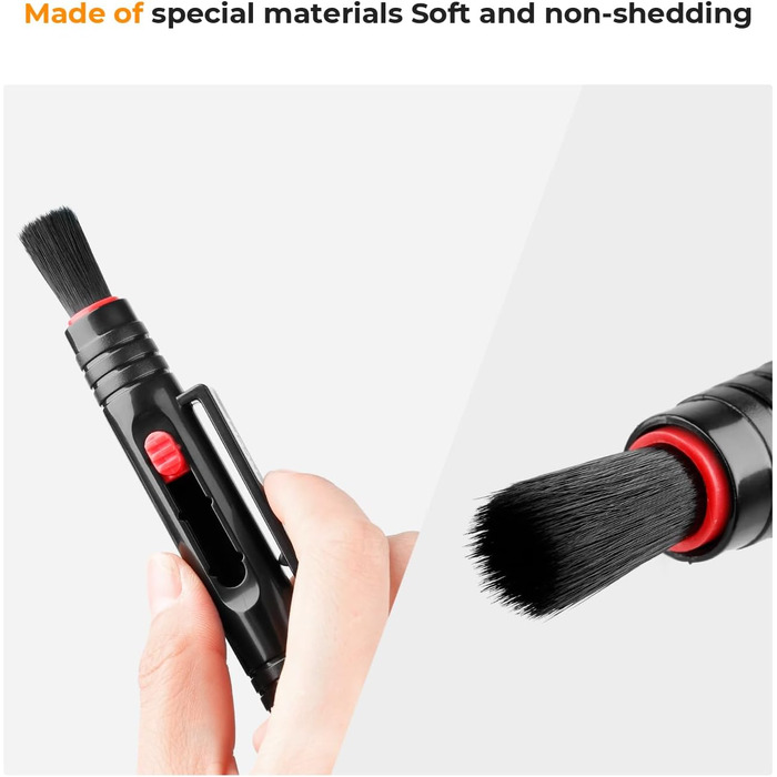 Набір для чищення об'єктивів K&F Concept: м'який пензлик для чищення цифрових камер, лінз, фільтрів та оптики