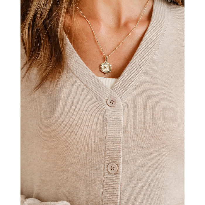 Жіноча в'язана жилетка Arachne & Cloz з суміші вовни, легка, V-подібний виріз, кардиган, короткий/довгий рукав, з ґудзиками, повсякденний топ, кольору абрикос, розмір M