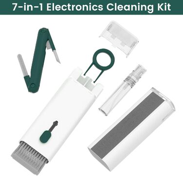 Набір для чищення клавіатури та навушників: щітка, стилус, 7 в 1. Підходить для AirPods, ноутбуків, телефонів, моніторів.