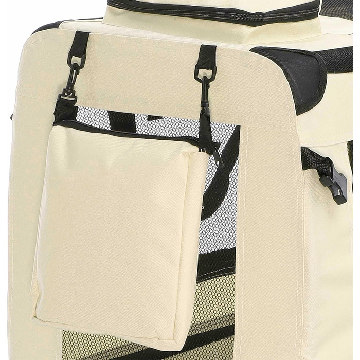 Складана переносна переносна коробка для собак та котів Fudajo (50x35x35 см, 700x520x500 мм, бежева)