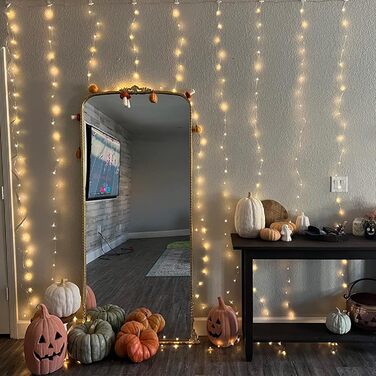 Ланцюжок світлодіодів 2x2м, 200 LED, USB, тепле біле світло для декору кімнати, вечірки, Рамадан, весілля, Різдво