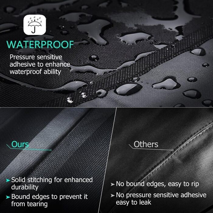 Чохол для гриля HONGCI 600D Oxford, водонепроникний, 152×76×120 см, захисна накидка для Weber, Brinkmann, Char Broil, Holland, Jenn Air, Landmann