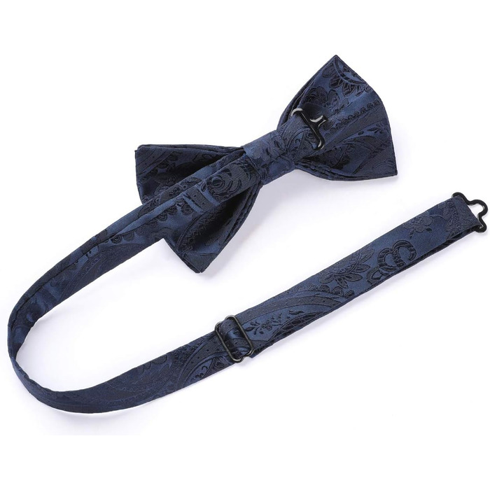 Метелик чоловічий HISDERN однотонний, регульований, для вечірки та весілля, темно-синій