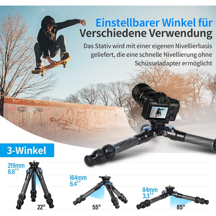 Штатив SIRUI AM-203S Mini з Алюмінію для DSLR, Vlogging - Макс. навантаження 15кг, 42см