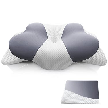 Ортопедична подушка для шиї та плечей, Memory Foam, 66x40x14 см. Підходить для сну на спині, боці та животі. Підтримка шиї. (1 шт.)