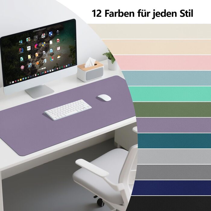 Килимок для столу Zindoo XL 120x60 см Лаванда - захист від подряпин, водостійкий, для миші та письма